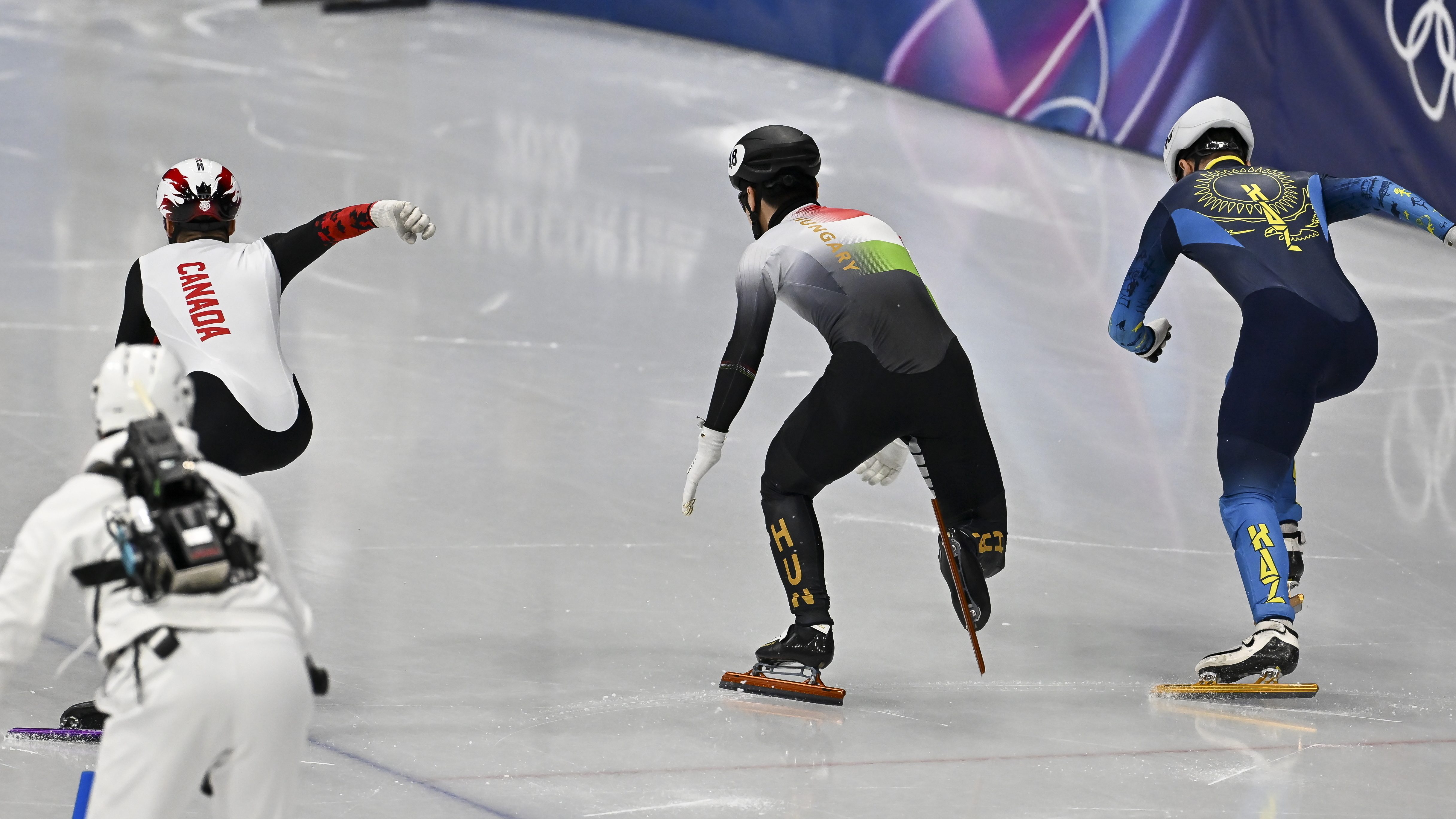 Moon Wonjun a férfi 500 méteres rövidpályás gyorskorcsolyaversenyén.