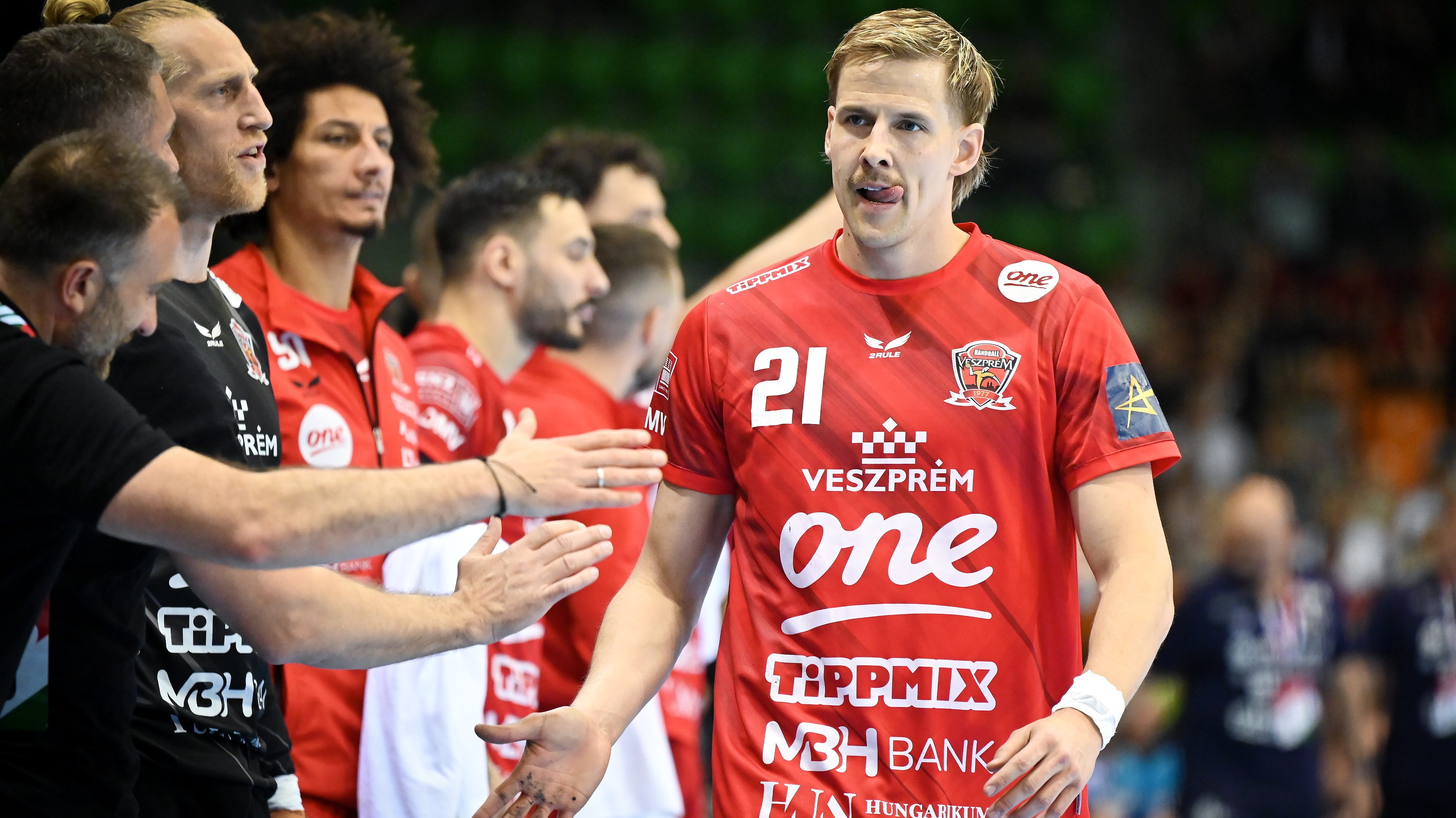 Bjarki Már Elisson a Veszprém játékosaként.
