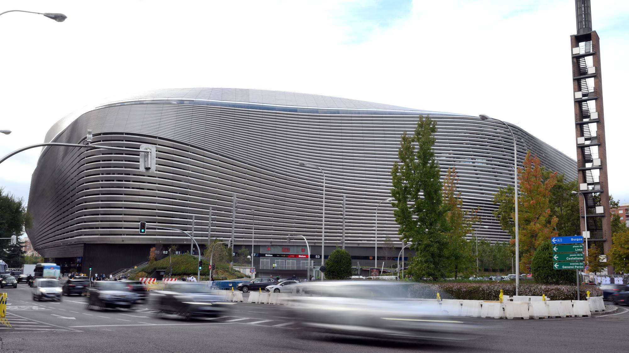 MADRID, SPAIN - OCTOBER 22: General view outside the stadium prior to the UEFA Champions League 2025/26 League Phase MD3 match between Real Madrid C.F. and Juventus at Estadio Santiago Bernabeu on October 22, 2025 in Madrid, Spain. (Photo by David Ramos - UEFA/UEFA via Getty Images)