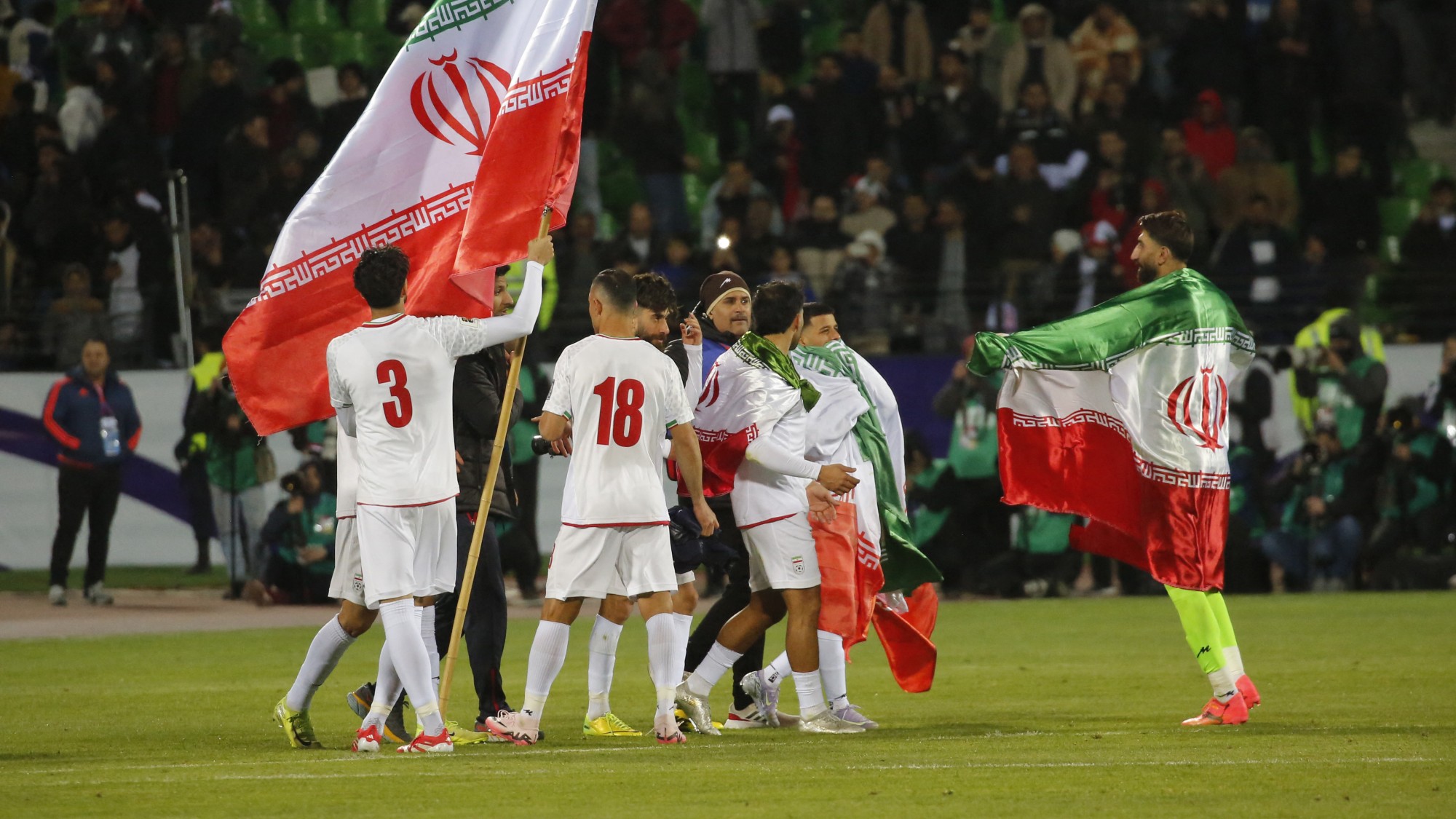 Az iráni labdarúgó-válogatott tagjai.
